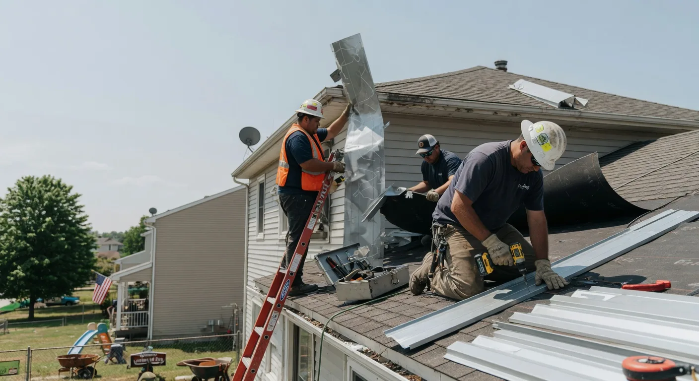 Storm Damage Metal Roof Repair in Lobelville, TN